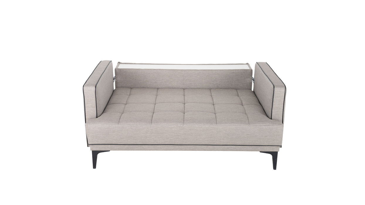 Lionel 2 Seater Sofabed Grey / Grey