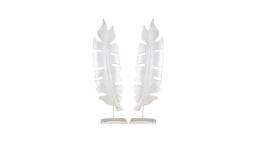 Nordic Pearlescent Leaf Figure Set Pearlescent Grey