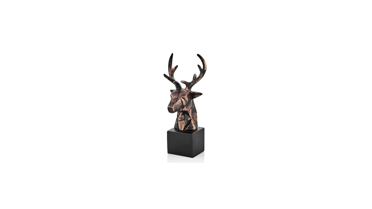 Nordic Decorative Deer Figure Tumbled - Black