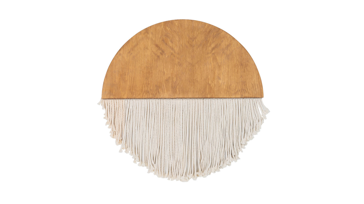 Nordic Wooden Macrame Wall Accessory Walnut