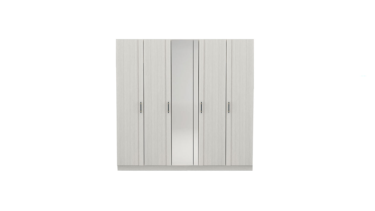 Lionel 5 Doors Wardrobe White / 229 cm