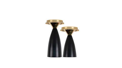 Lionel Black Gold Candle Holder Set Black - Gold