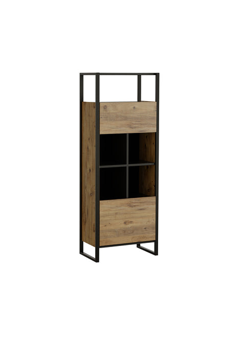 Piena Metal Narrow Bookcase Atlantic Pine / 60 cm