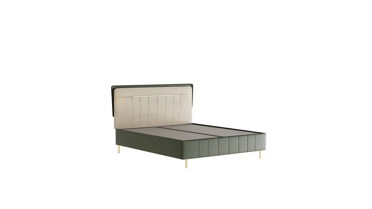 Norel Beadstead With Storage (Without Headboard) Green / 160 cm