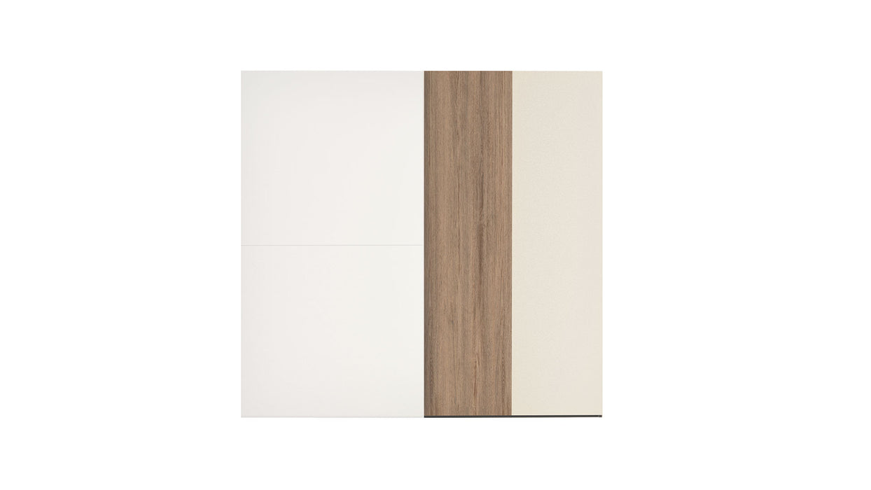 Giona Sliding Doors Wardrobe White - Oak / 235 cm