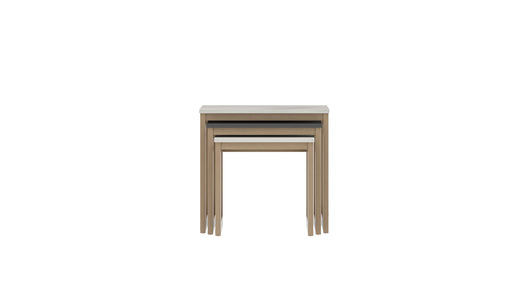 Giona Nesting Table White - Grey Oak