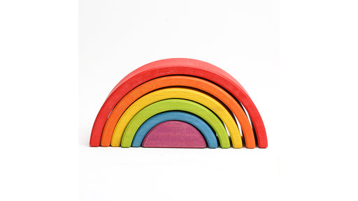 Waldorf Wooden Rainbow Toy 6 Pieces Default Title