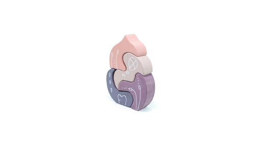 Waldorf Wooden Coral Toy Lilac